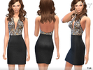 Sims 4 — Sequin Halter Dress by ekinege — Halter sleeveless short dress. Custom mesh by me.