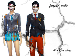 Sims 4 — Facepaint Zombie by MahoCreations — 2 facepaints for women and men.