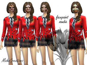 Sims 4 — Facepaint Zombie v2 by MahoCreations — This set includes 4 different masks for men and women