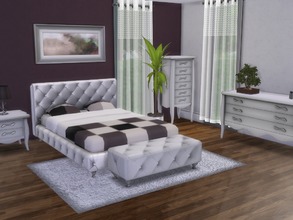 Sims 4 — Emir bedroom by spacesims — This mid-sized contemporary master bedroom includes elegant, high quality furniture.