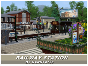 Sims 3 — Railway Station  by Danuta720 — After many years, the old, forgotten ignition switch was restored by the city