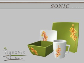 Sims 3 — Sonic Tableware by NynaeveDesign — Sonic Dining Room - Tableware Located in: Decor - Miscellaneous Decor Price: