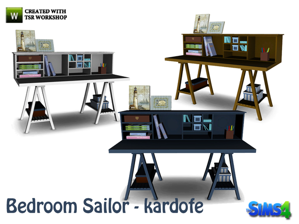Sims 4 — kardofe_Bedroom Sailor_Desk by kardofe — Desktop decorations