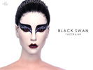 Sims 4 — Black Swan Face Paint by SLYD — - Face paint - Unisex ** New mesh by me. ** Recolor is NOT allowed. ** Make sure