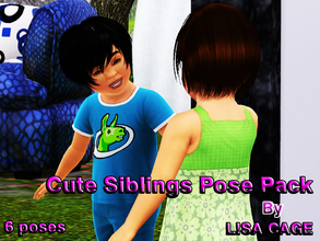 Sims 3 — Cute Siblings Pose Pack By Lisa Cage by Lisa_Cage — This pose pack is for toddlers having total 6 poses in it.
