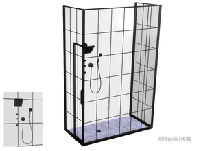 Sims 4 — Loft Bathroom - Shower by ShinoKCR — Industrial looking Shower Shower fixed on Nov.17 for University