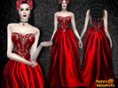 Sims 4 — PZC_Dracula's Bride Dress for Halloween by Pinkzombiecupcakes — CAS custom thumbnail. MESH IS INCLUDED.
