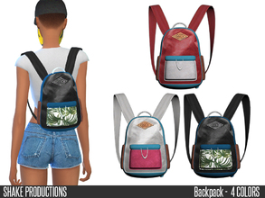 Sims 4 — LOOKBOOK-ShakeProductions-45-6-Backpack by ShakeProductions — -Backpack -New Mesh -All Lods -5 Colors