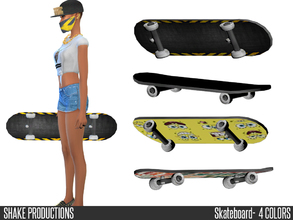 Sims 4 — LOOKBOOK-ShakeProductions-45-7-Skateboard by ShakeProductions — -Skateboard -New Mesh -All LODs -4 Colors