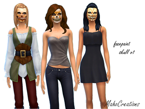 Sims 4 — Facepaint Skull by MahoCreations — 3 masks in a set for men and women