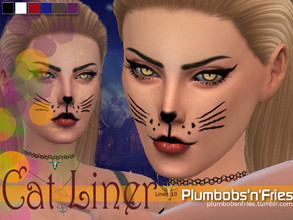 Sims 4 — Cat Liner by Plumbobs_n_Fries — -Eyeliner -6 Colours -Both Genders -All Ages Enjoy!!!
