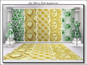 Sims 3 — Sun, Moon, Earth_marcorse by marcorse — Five patterns with sun,moon,earth motifs. All are found in Themed.