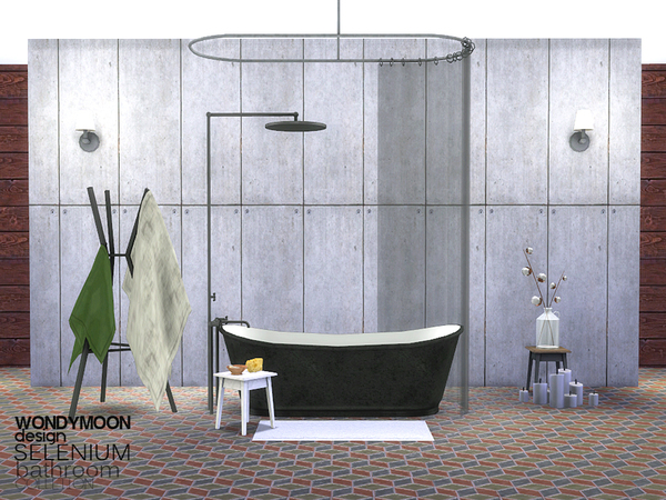 Sims 4 — Selenium Bathroom by wondymoon — - Selenium Bathroom - Wondymoon|TSR - Oct'2015 - Set Contains -Bathtub -Bathtub