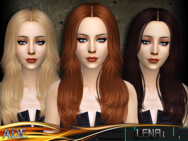 Sims 4 — Ade-Lena by Ade_Darma — New Hair mesh ll 27 colors with ombre included ll no morph ll smooth bones assignment ll