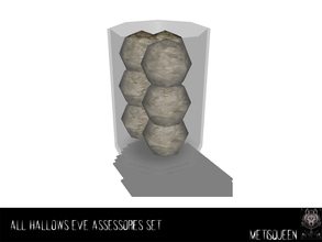 Sims 3 — AllHallowsEveDecoRocks by metisqueen2 — All Hallows Eve deco rocks in a glass vase. Fully Castable