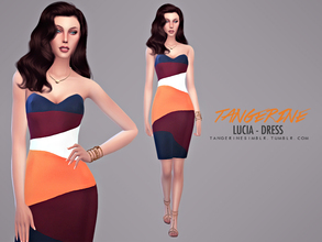 Sims 4 — Lucia - Dress by tangerinesimblr — Lucia - Dress | 1 color / standalone item / HQ texture / custom thumbnail