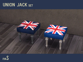 Sims 4 — Union Jack End Table by soloriya — This elegant end table designed with Union Jack flag. Part of Union Jack set.