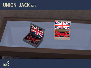 Sims 4 — Union Jack Open Box by soloriya — Cute open box designed with Union Jack flag. Part of Union Jack set. Two color