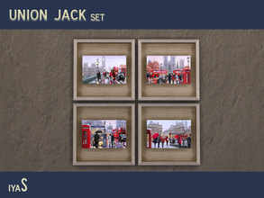 Sims 4 — Union Jack Paintings by soloriya — Four paintings of British life. Part of Union Jack set. Category Decorative -