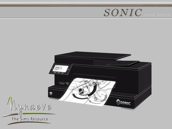Sims 4 — Sonic Printer by NynaeveDesign — Sonic Home Office - Printer Located in: Electronics - Computers Price: 1000