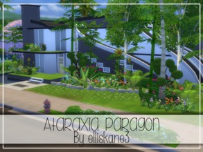 Sims 4 — ekj - Ataraxia Paragon by elliskane3 — This picturesque, futuristic property nestles itself in a spectrum of