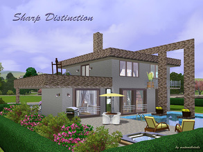 Sims 3 — Sharp_Distinction by matomibotaki — Family house with functionality and luxury details and modern built style