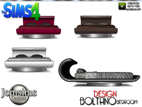 Sims 4 — boltano double bed by jomsims — boltano double bed