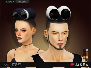 Sims 4 — JAKEA - H003 - MICKEY Hairstyle by JAKEASims — - New mesh - 17 Colors - Teen through Elder - Compatible with