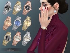Sims 4 — [S4Grace] - Watch by S4grace — Watches in golden, silver, and rose colored steel adorned with small white
