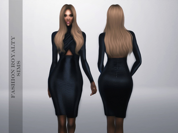 Sims 4 — Short Farah Dress by FashionRoyaltySims — Short version of farah dress :) Standalone Custom thumbnail HQ texture