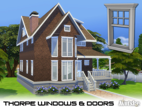 Sims 4 — Thorpe Windows and Doors by Mutske — Need to redo you sims home? You want some nice new windows and matching