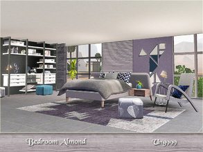 Sims 3 — Bedroom Almond by ung999 — Objects in this modern bedroom set: Bed Double Blanket Pillow for bed Pillow for