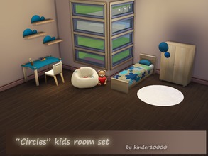 Sims 4 — Circles design kids room set by kinder10000 — Kids room set with floral pattern and a circle design in two