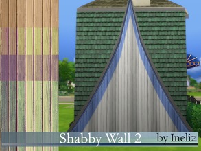 Sims 4 — Shabby Wall 2 by Ineliz — A set of wooden planks pattern. Goes as a set with Shabby Wall 1.