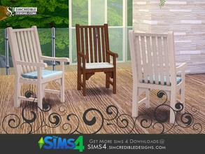 Sims 4 — Terrace Dining chair by SIMcredible! — by SIMcredibledesigns.com available at TSR __________________ * 2 colors