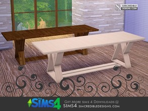 Sims 4 — Terrace Dining Table by SIMcredible! — by SIMcredibledesigns.com available at TSR __________________ * 2 colors