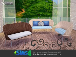 Sims 4 — Terrace loveseat by SIMcredible! — by SIMcredibledesigns.com available at TSR __________________ * 2 colors