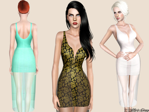 Sims 3 — Sheer dress by StarSims — Sheer dress for your female sims.The perfect outfit for a party or date. Customizable.