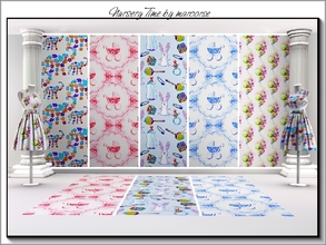 Sims 3 — Nursery Time_marcorse by marcorse — Five collected patterns for a nursery. All are found in Themed.
