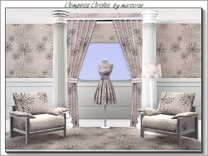 Sims 3 — Compass Circles_marcorse by marcorse — Geometric pattern: scribed compass circles in shades of grey with a touch