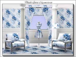 Sims 3 — Plastic Gears 2_marcorse by marcorse — Geometric pattern: plastic drive gears in shades of blue