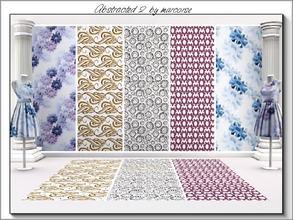 Sims 3 — Abstracted 2_marcorse by marcorse — A ciollection of five patterns with abstract motifs. 3D Gears amd 