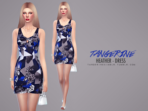 Sims 4 — Heather - Dress by tangerinesimblr — Heather - Dress / 4 colors **PLEASE, don't re-upload or claim as your own