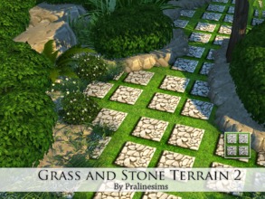 Sims 4 — Grass and Stone Terrain 2 by Pralinesims — By Pralinesims