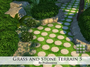 Sims 4 — Grass and Stone Terrain 5 by Pralinesims — By Pralinesims