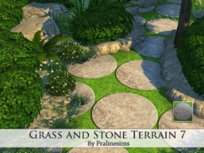 Sims 4 — Grass and Stone Terrain 7 by Pralinesims — By Pralinesims