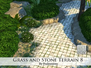 Sims 4 — Grass and Stone Terrain 8 by Pralinesims — By Pralinesims