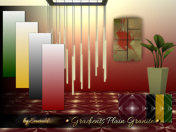 Sims 4 — Gradients Plain Granite by Emerald — Gradient colors offer a visual sophisticated effect to your rooms !
