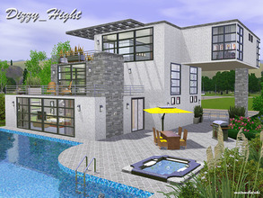 Sims 3 — Dizzy_Hight by matomibotaki — A bit beyond normal, a large house with stylish architecture and modern ambient