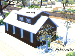 Sims 4 — Snow Roof Set by MahoCreations — 2 different snow roof styles for your winter wonderland